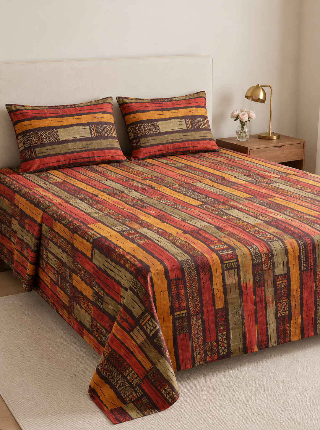 Aangan Sehra Stripe Bedsheet